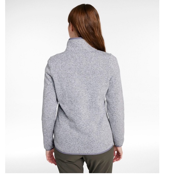 L.L. Bean Heathered Gray Fleece Pullover - Picture 6 of 6